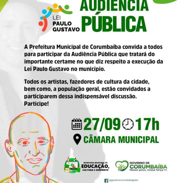 AUDIÊNCIA PÚBLICA – Lei Paulo Gustavo