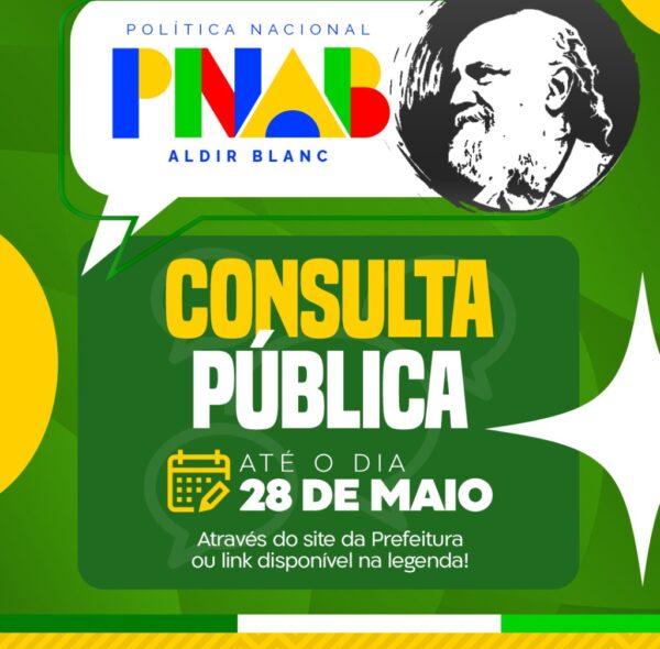 A PREFEITURA MUNICIPAL DE CORUMBAÍBA ABRE CONSULTA PÚBLICA SOBRE A LEI ALDIR BLANC.