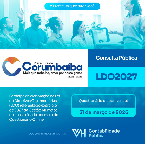 Prefeitura abre Audiência Pública Eletrônica da LDO 2027 para participação da população